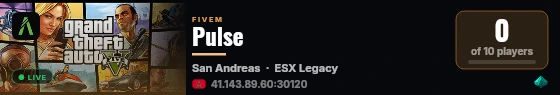 Pulse live status badge