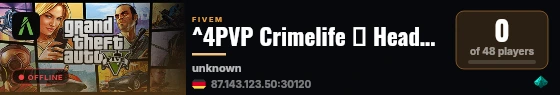^4PVP Crimelife ▬ Headshot Oneshot ▬ No Recoil ▬ Gangwar live status badge