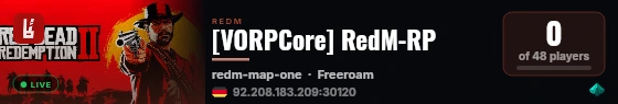[VORPCore] RedM-RP live status badge
