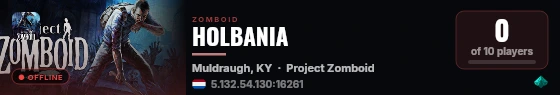 HOLBANIA live status badge