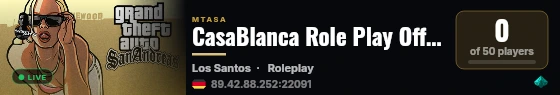 CasaBlanca Role Play Officilel 2026/2027 live status badge