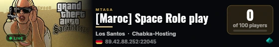 [Maroc] Space Role play live status badge