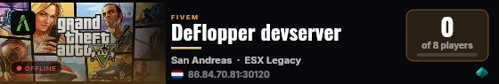 DeFlopper devserver live status badge