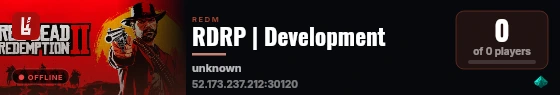 RDRP | Development live status badge