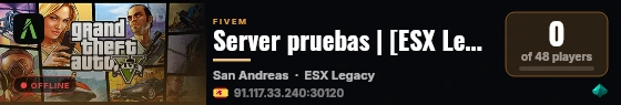 Server pruebas | [ESX Legacy] live status badge