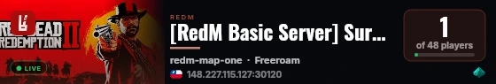 [RedM Basic Server] SurvivalLH live status badge