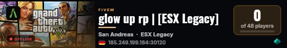 glow up rp | [ESX Legacy] live status badge