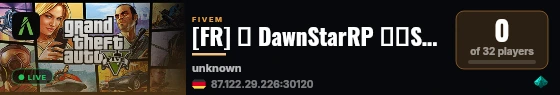 [FiveM Basic Server] Test server live status badge