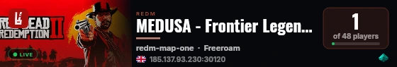 MEDUSA - Frontier Legends live status badge
