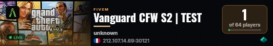Vanguard CFW S2 | TEST live status badge
