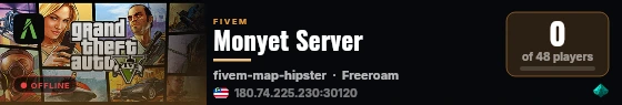 Monyet Server live status badge