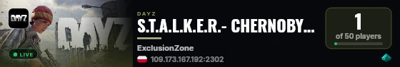 S.T.A.L.K.E.R.- CHERNOBYL ZONE 1986 live status badge
