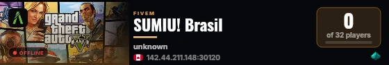 SUMIU! Brasil live status badge