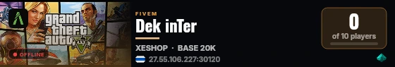 [FiveM Basic Server] Dek inTer live status badge