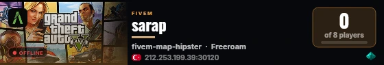 sarap live status badge