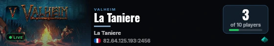 La Taniere live status badge