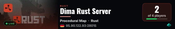 Dima Rust Server live status badge