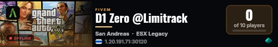D1 Zero @Limitrack live status badge