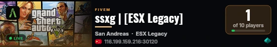 ssxg | [ESX Legacy] live status badge