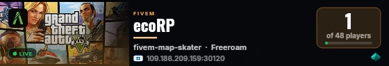 ecoRP live status badge