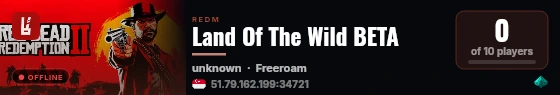 Land Of The Wild BETA live status badge