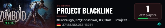 PROJECT BLACKLINE live status badge