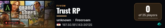 Trust RP live status badge