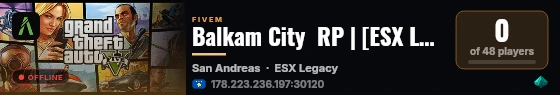Balkam City  RP | [ESX Legacy] live status badge