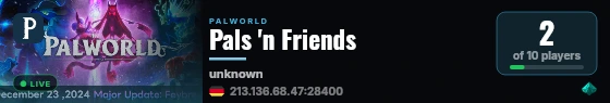 Pals 'n Friends live status badge