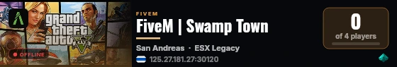 FiveM | Swamp Town live status badge