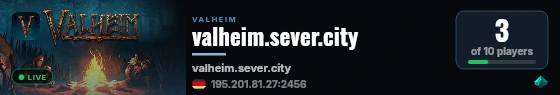 valheim.sever.city live status badge
