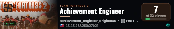 Achievement Engineer live status badge