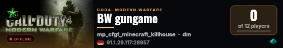 BW gungame live status badge
