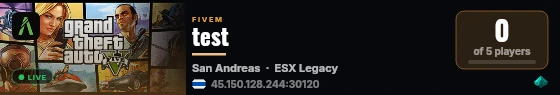 test live status badge