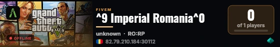 ^9 Imperial Romania^0 live status badge