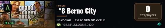  ^8 Berno City  live status badge