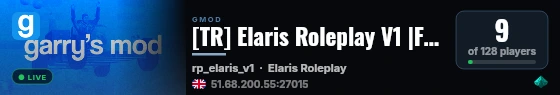[TR] Elaris Roleplay V1 |FRESH WIPE | discord.gg/elarisrp live status badge