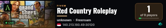 Red Country Roleplay live status badge