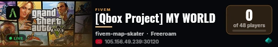 [Qbox Project] MY WORLD live status badge