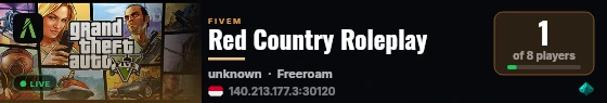 Red Country Roleplay live status badge