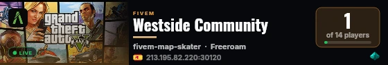 Westside Community live status badge