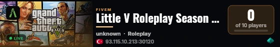 Little V Roleplay Season 1 Yakında live status badge