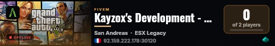 Kayzox's Development - PRIVATE live status badge