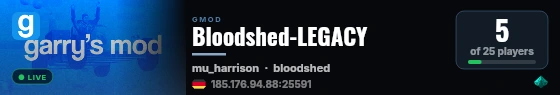 Bloodshed-LEGACY live status badge
