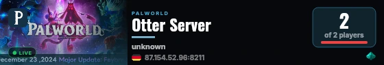 Otter Server live status badge
