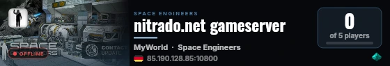 nitrado.net gameserver live status badge