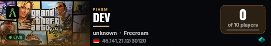 DEV live status badge