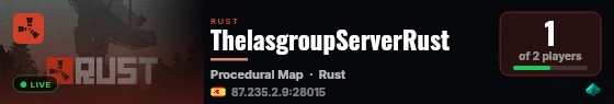 ThelasgroupServerRust live status badge