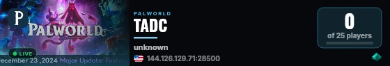 TADC live status badge