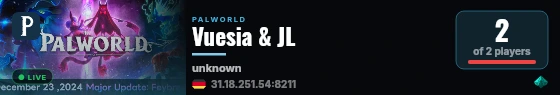 Vuesia & JL live status badge
